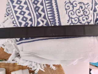 Cinturón Versace Original Negro y Dorado