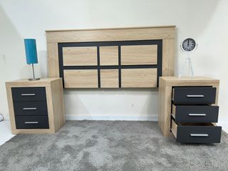 Cabecero Matrimonial + 2 Mesitas de Noche