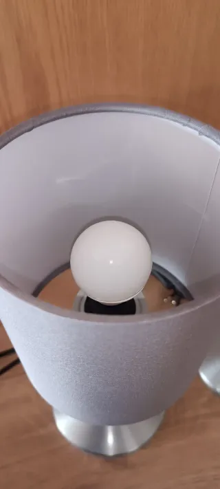 Lámparas de mesa tela y metal (2 unidades)