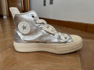 Converse Plataforma Plateadas