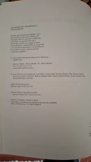 Psicología del desarrollo I (GRADO) (Spanish Ed...