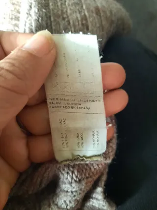 Jersey punto cuello alto marrón Talla S