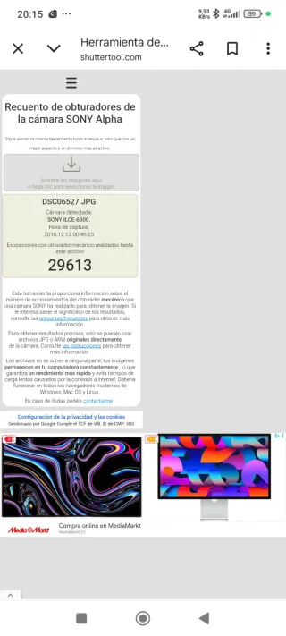 Sony Alpha a6300 Cámara Digital