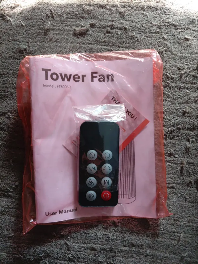 Ventilador Torre Mini Negro/Plata