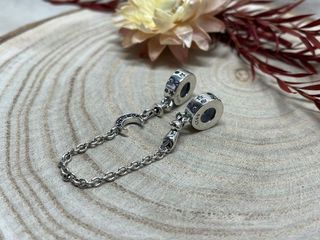 ✨Cadena Seguridad Gato y Luna