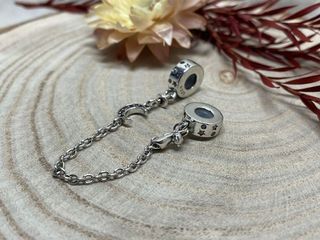 ✨Cadena Seguridad Gato y Luna