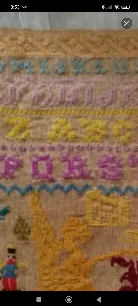 Muestrario antiguo punto de cruz