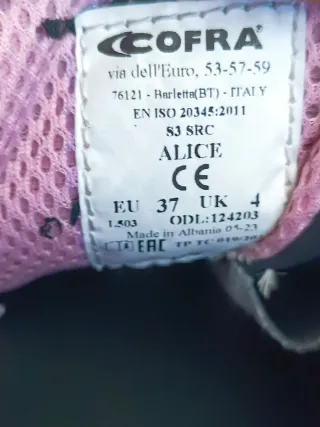 ZAPATO SEGURIDAD S3 ALICE COFRA TALLA. 37 C4Y5559