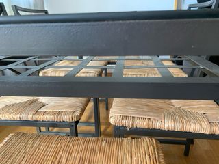 Mesa comedor cristal y 6 sillas