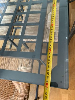 Mesa comedor cristal y 6 sillas