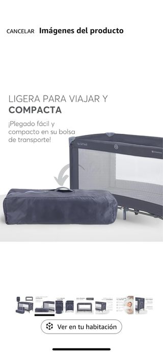 Cuna de viaje plegable