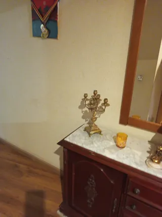 Reloj Bronce y 2 Candelabros