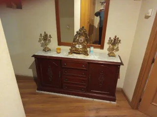 Reloj Bronce y 2 Candelabros