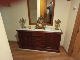 Reloj Bronce y 2 Candelabros