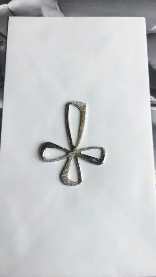 Ciondolo croce argento vintage testurizzato