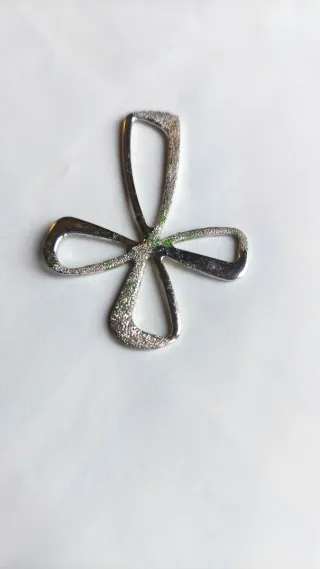 Ciondolo croce argento vintage testurizzato