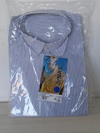 Camisa J&MA'S Rayas Azul Blanco Talla 40