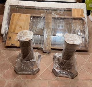 Mesa extensible antigua para 6-12 personas