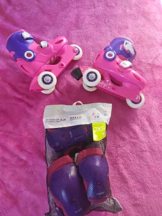 Patines Oxelo Play 3 Niños Rosa Talla 26/27/28