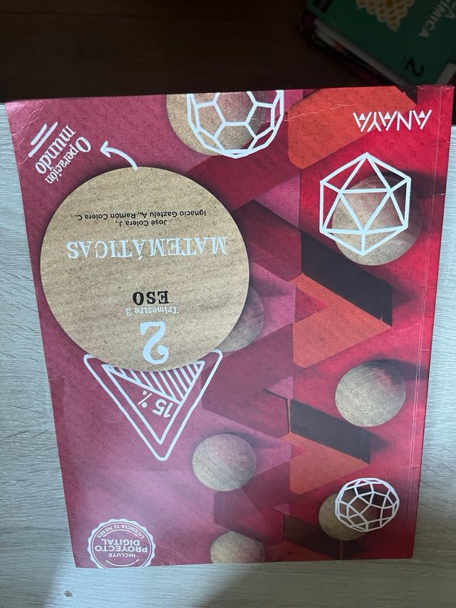 Lote libros matemáticas 2ESO Anaya Operación Mundo