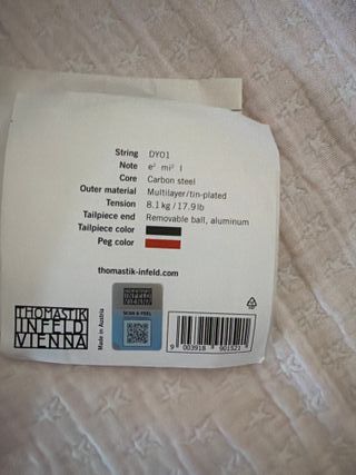 Juego Cuerdas Violín Thomastik-Infeld DY02