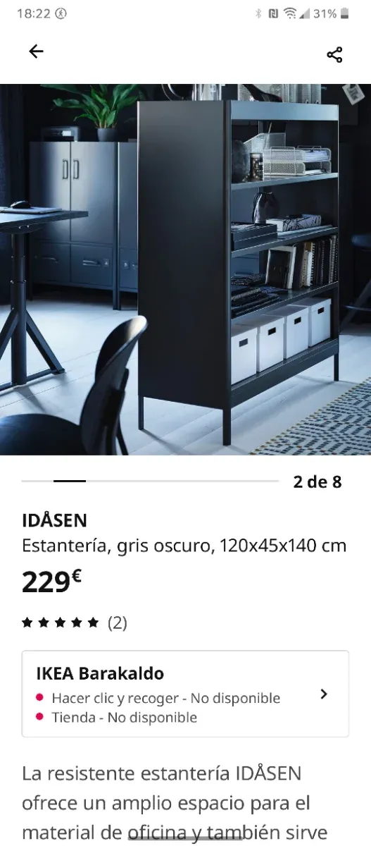 Estantería metálica gris