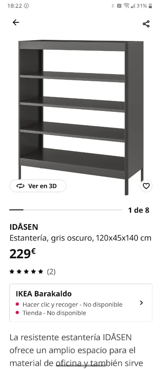 Estantería metálica gris