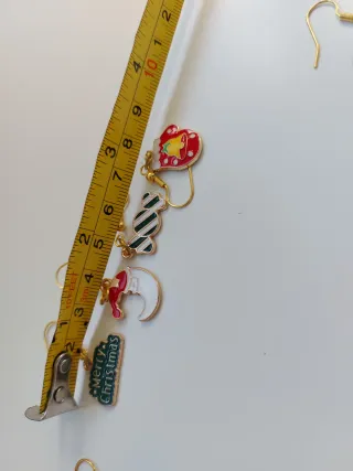 4 pares pendientes Navideños nuevos