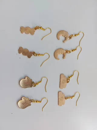 4 pares pendientes Navideños nuevos