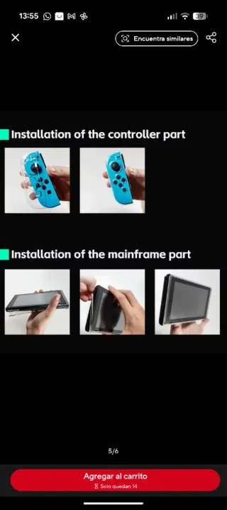 Funda Switch OLED Error pedido AliExpres sin abrir