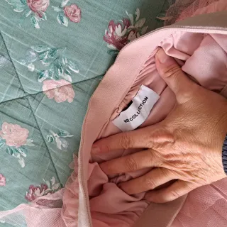 Maxigonna tulle rosa cipria