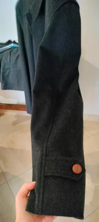 Cappotto Loden 100% Lana Vergine grigio taglia 50