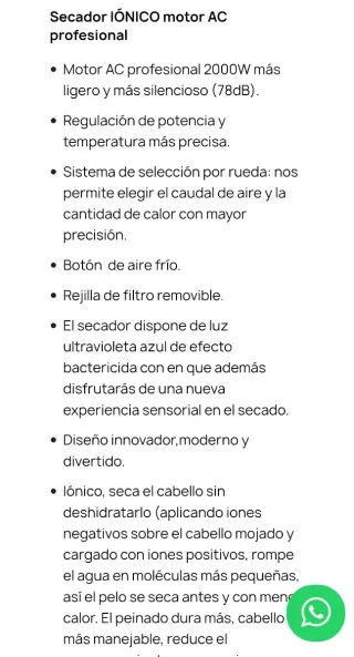 Secador de pelo Bel-lo averiado leer..