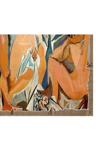 Stampa Picasso Les Demoiselles d'Avignon MDF 30x45