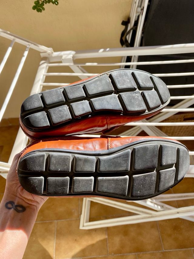 Mocasines de Piel Marrones Unisex Calza Ancha