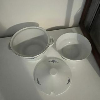 Zuppiera e insalatiera ceramica decorata