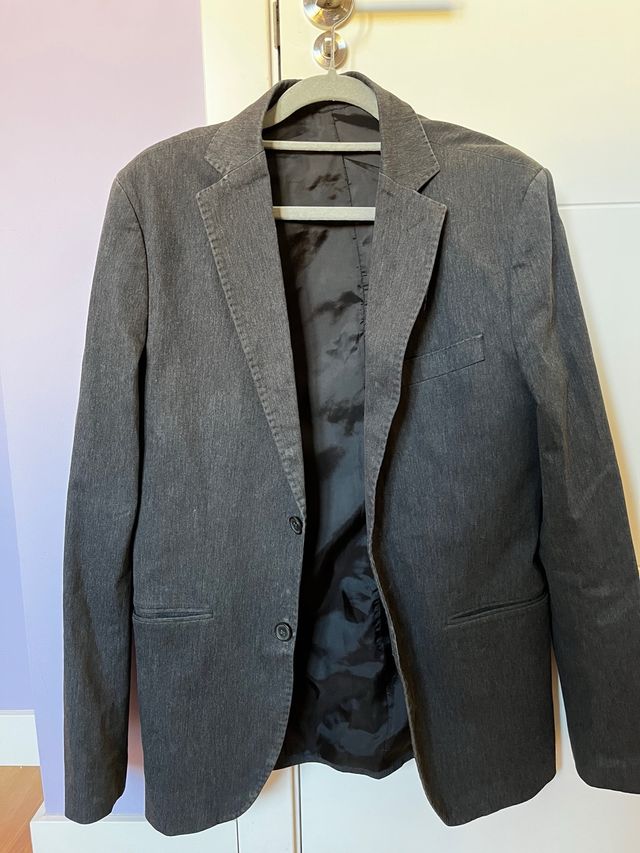 Blazer gris hombre