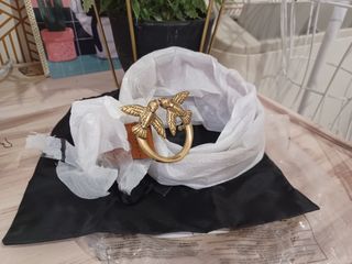 Cintura Pinko fibbia uccelli oro