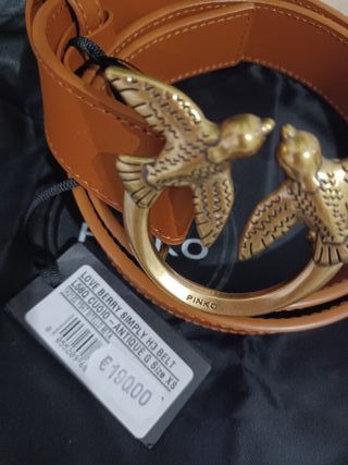 Cintura Pinko fibbia uccelli oro