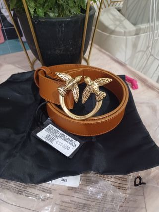 Cintura Pinko fibbia uccelli oro