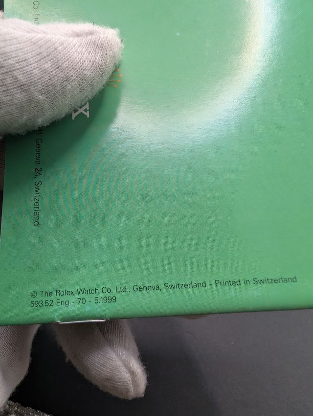 Libretto Originale Rolex Datejust 1998
