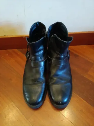 Stivaletti Neri Vera Pelle 41 - Primo Piano