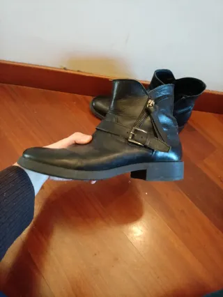 Stivaletti Neri Vera Pelle 41 - Primo Piano