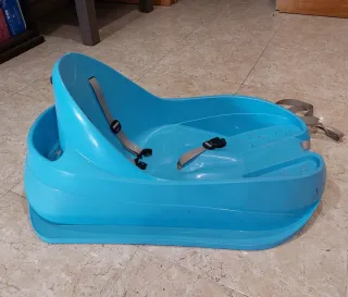 Trineo para niños azul con arnés