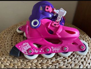 Patines en línea infantiles rosas y morados n 28