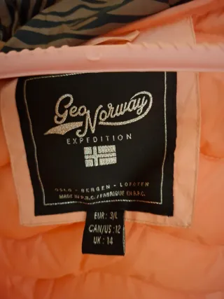 Abrigo GEONORWAY Mujer Talla L/XL Rosa Nuevo