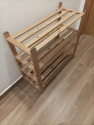 Estantería zapatero de madera