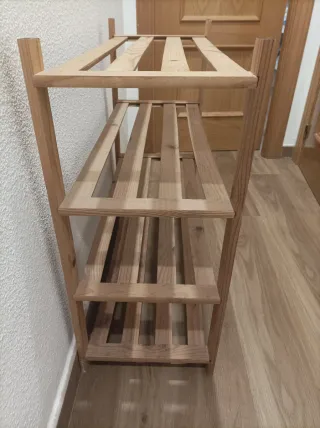 Estantería zapatero de madera
