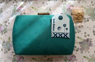 Bolso de mano Euro Bolsos antelina verde