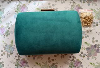 Bolso de mano Euro Bolsos antelina verde